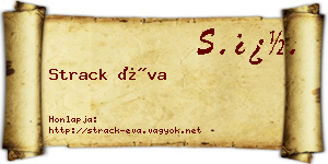 Strack Éva névjegykártya